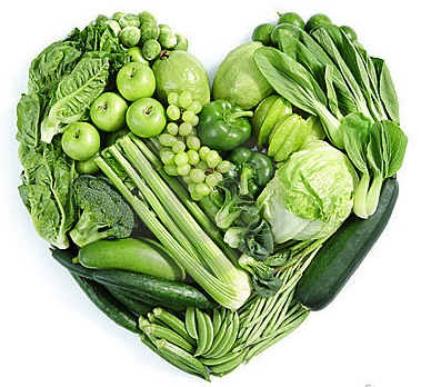 green-food-heart
